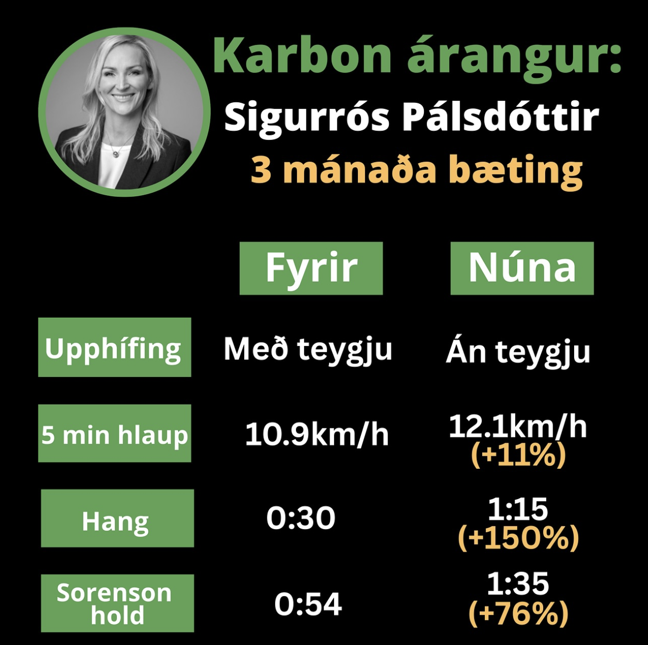 Árangur dæmi 2