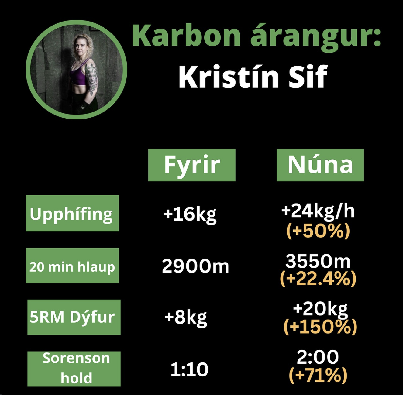 Árangur dæmi 4